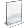 Azar Displays 152714 Vertical Double Sided Stand Up Sign Holder, 8.5" x 11", Acrylic