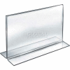 Azar Displays 152715 Horizontal Double Sided Stand Up Sign Holder, 11" x 8.5", Acrylic