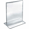 Azar Displays 152718 Vertical Double Sided Stand Up Sign Holder, 8" x 10", Acrylic