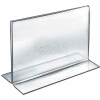Azar Displays 152719 Horizontal Double Sided Stand Up Sign Holder, 10" x 8", Acrylic