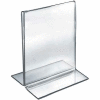 Azar Displays 152720 Vertical Double Sided Stand Up Sign Holder, 5.5" x 7", Acrylic