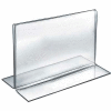 Azar Displays 152721 Horizontal Double Sided Stand Up Sign Holder, 7" x 5.5", Acrylic