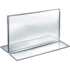 Azar Displays 152723 Horizontal Double Sided Stand Up Sign Holder, 7" x 5", Acrylic