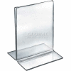 Azar Displays 152724 Vertical Double Sided Stand Up Sign Holder, 5" x 6", Acrylic