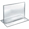 Azar Displays 152725 Horizontal Double Sided Stand Up Sign Holder, 6" x 5", Acrylic
