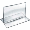 Azar Displays 152732 Horizontal Double Sided Stand Up Sign Holder, 5" x 3.5", Acrylic