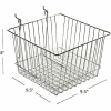 Azar Displays 300622 Chrome Wire Basket, 8" High, Metal