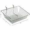 Azar Displays 300624 Sloped Chrome Wire Basket, 9" High, Metal