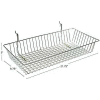 Azar Displays 300625 Chrome Wire Basket, 5" High, Metal