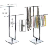 Azar Displays 300652 Adjustable Double T-Bar Necklace Display, 13" x 29", Metal ,1 Piece