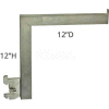 Azar Displays 300961 Gooseneck Bracket, 12" Deep, Satin Nickel ,1 Piece