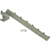Azar Displays 300962 7 Station Waterfall Bracket, 12" Deep, Satin Nickel ,1 Piece