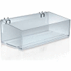 Azar Displays 556116 Acrylic Divider Bin For Pegboard/Slatwall, 16" x 4", Clear ,1 Piece
