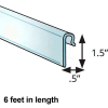 Global Approved 600073-CLR 1.5" High Gridwall Extrusion, 6' Long, Clear