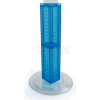 Azar Displays 700222-BLU 24" Pegboard Revolving Countertop Display, 4-Sided, Blue Translucent