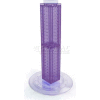 Azar Displays 700222-PUR 24" Pegboard Revolving Countertop Display, 4-Sided, Purple Translucent