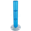 Azar Displays 700223-BLU 36" Pegboard Revolving Floor Display, 4-Sided, Blue Translucent ,1 Piece