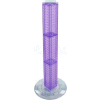 Azar Displays 700223-PUR 36" Pegboard Revolving Floor Display, 4-Sided, Purple Translucent ,1 Piece