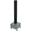 Azar Displays 700224-BLK 48" Pegboard Rolling Floor Display, 4-Sided, Black Solid ,1 Piece