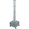 Azar Displays 700224-CLR 48" Pegboard Rolling Floor Display, 4-Sided, Clear Translucent ,1 Piece