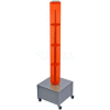Azar Displays 700224-ORG 48" Pegboard Rolling Floor Display, 4-Sided, Orange Translucent ,1 Piece