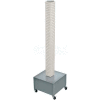 Azar Displays 700224-WHT 48" Pegboard Rolling Floor Display, 4-Sided, White Solid ,1 Piece