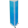 Azar Displays 700451-BLU Three-Sided Spinning Pegboard W/ Wheels, 16" x 60", Blue Opaque ,1 Piece