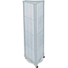 Azar Displays 700451-CLR Three-Sided Spinning Pegboard W/ Wheels, 16" x 60", Clear Opaque ,1 Piece