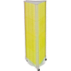 Azar Displays 700451-YEL Three-Sided Spinning Pegboard W/ Wheels, 16" x 60", Yellow Opaque ,1 Piece