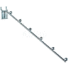 Azar Displays 700850 6-Station Waterfall Hook For Pegboard/Slatwall, 13.5" Long, Chrome