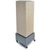 Azar Displays 701415-ALM Interlocking Pegboard Countertop Display W/ Wheels, 14" x 40", Solid Almond