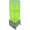 Azar Displays 701415-GRE Interlocking Pegboard Countertop Display W/ Wheels, 14" x 40", Green