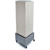 Azar Displays 701415-WHT Interlocking Pegboard Countertop Display W/ Wheels, 14" x 40", White Solid