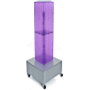 Azar Displays 703386-PUR 4-Sided Interlocking Pegboard Display W/ Wheels, 8" x 40", Purple Opaque