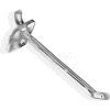 Azar Displays 800004-C 4" Opaque Plastic Pegboard Locking Hook, Clear