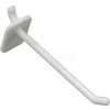Azar Displays 800004-W 4" Opaque Plastic Pegboard Locking Hook, White