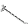 Azar Displays 800006-C 6" Opaque Plastic Pegboard Locking Hook, Clear