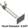 Azar Displays 800014-WHT 4" Opaque Plastic Pegboard Scan Hook, White