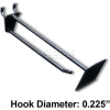 Azar Displays 800016-BLK 6" Opaque Plastic Pegboard Scan Hook, Black