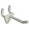 Azar Displays 800072-WHT 2" Opaque Plastic Hook, White