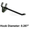 Azar Displays 800074-BLK 4" Opaque Plastic Hook, Clear