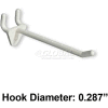 Azar Displays 800074-WHT 4" Opaque Plastic Hook, White