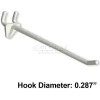 Azar Displays 800076-WHT 6" Opaque Plastic Hook, Clear