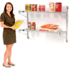 Nexel® Chrome Wall Mount Wire Shelving 72"W x 24"D x 34"H 2 - Shelf Starter