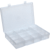 Grand compartiment plastique Durham Box LP16-CLEAR - 16 compartiments, 13-1/8 x 9 x 2-5/16 - Qté par paquet : 5
