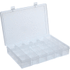 Grand compartiment plastique Durham Box LP24-CLEAR - 24 compartiments, 13-1/8 x 9 x 2-5/16 - Qté par paquet : 5