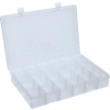 Grand compartiment plastique Durham Box LPADJ-CLEAR - Réglable avec 20 diviseurs, 13-1/8 x 9 x 2-5/16 - Qté par paquet : 5
