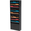 Global Industrial™ 11 Pockets - Medical Chart Hanging Wall File Holder - Black