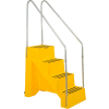 4 Step Plastic Step Stand - Yellow 22"W x 43"D x 39"H - T445-14