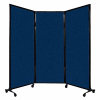 Panneau de cloison acoustique portatif, tissu 80"x8'4 », avec roulettes, bleu marine